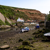 Buy canvas prints of The seaside village of Staithes by Chris Yaxley