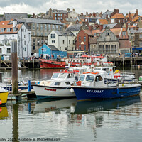 Buy canvas prints of Boats in Whitby marina by Chris Yaxley
