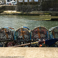 Buy canvas prints of Crab pots in the fishing village of Staithes, North Yorkshire by Chris Yaxley