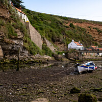 Buy canvas prints of Seaside village of Staithes, North Yorkshire by Chris Yaxley