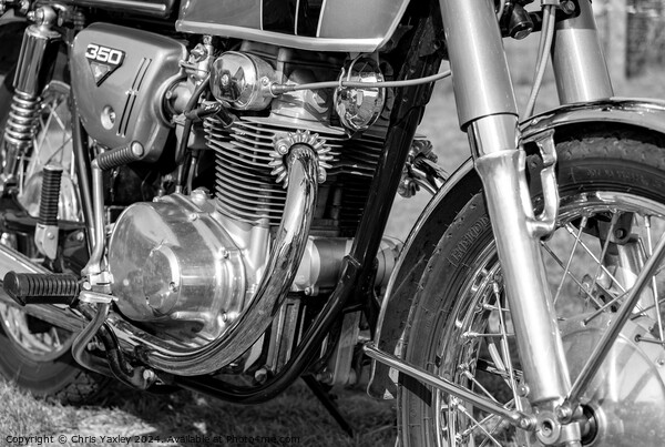 Classic Honda CB350 motorbike Picture Board by Chris Yaxley