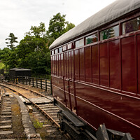 Buy canvas prints of Traditional railway carriage on the North York Moors Railway by Chris Yaxley