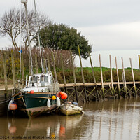Buy canvas prints of Boat in Blakeney harbour by Chris Yaxley