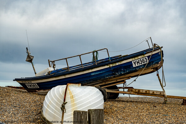 Wooden fishing boat, North Norfolk coast Picture Board by Chris Yaxley