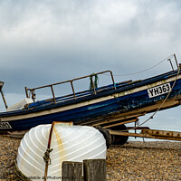 Buy canvas prints of Wooden fishing boat, North Norfolk coast by Chris Yaxley