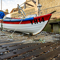 Buy canvas prints of Fishing boat in Sheringham, North Norfolk by Chris Yaxley