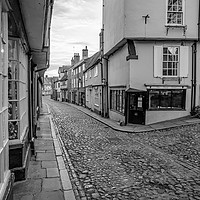 Buy canvas prints of A view down Elm Hill, Norwich by Chris Yaxley
