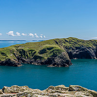 Buy canvas prints of The island of Ynys Bery on the Welsh coast by Chris Yaxley