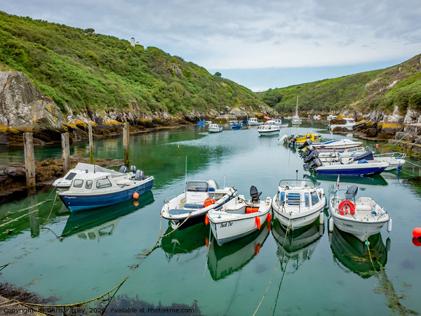 Boats in the harbour at Porthclais Picture Board by Chris Yaxley