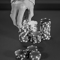 Buy canvas prints of Betting on a poker hand by Chris Yaxley