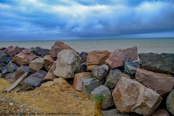 Stormy afternoon on Happisburgh beach, Norfolk Picture Board by Chris Yaxley