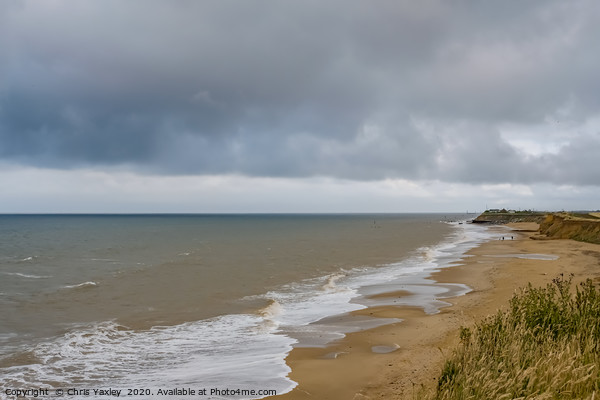 Top down view of Happisburgh beach, Norfolk Picture Board by Chris Yaxley