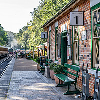 Buy canvas prints of The end of the Poppy Line at Holt train station by Chris Yaxley