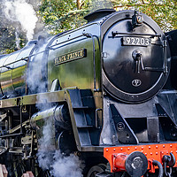 Buy canvas prints of The Black Prince steam train in Norfolk by Chris Yaxley