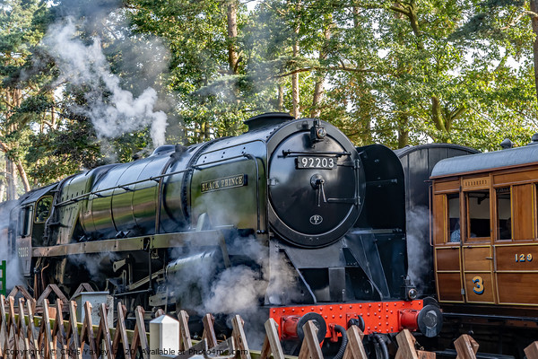 The Black Prince steam locomotive Picture Board by Chris Yaxley