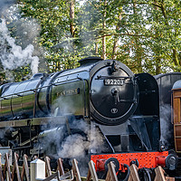 Buy canvas prints of The Black Prince steam locomotive by Chris Yaxley