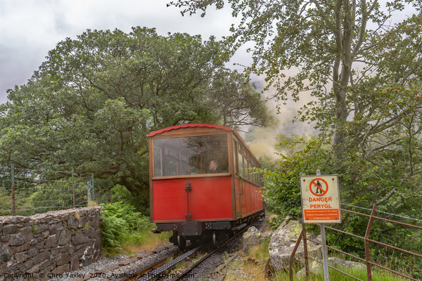 Mount Snowdon steam train Picture Board by Chris Yaxley