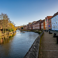 Buy canvas prints of The historic Quayside in the city of Norwich by Chris Yaxley