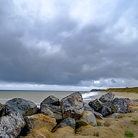 Buy canvas prints of A view over Happisburgh beach, Norfolk by Chris Yaxley