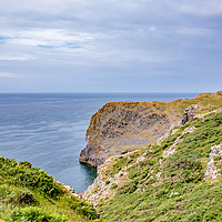 Buy canvas prints of Thurba Head captured from the Welsh Coastal Path by Chris Yaxley