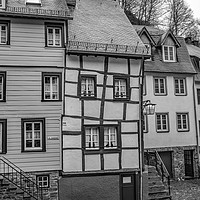 Buy canvas prints of Crooked Tudor style buildings, Monschau by Chris Yaxley