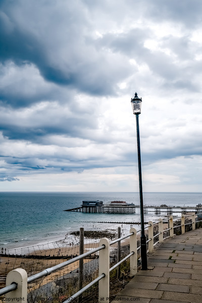 Clifftop footpath in the seaside town of Cromer Picture Board by Chris Yaxley