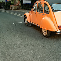 Buy canvas prints of Classic Citroen 2CV car parked up in Norwich by Chris Yaxley