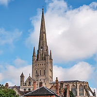 Buy canvas prints of Norwich Cathedral captured from Cathedral Close by Chris Yaxley