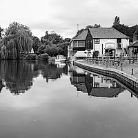 Buy canvas prints of Rising Sun Pub on the bank of the River Bure by Chris Yaxley