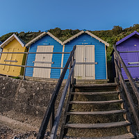 Buy canvas prints of North Norfolk beach huts in the seaside town of Cr by Chris Yaxley