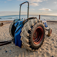 Buy canvas prints of Closeup view of a tractor used for crab fishing on by Chris Yaxley