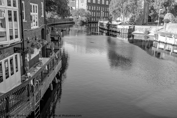 A view down the River Wensum from Fye's Bridge in  Picture Board by Chris Yaxley