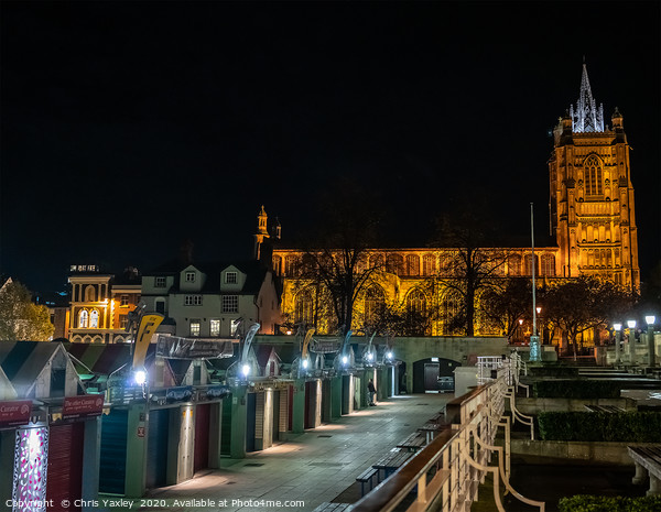 Norwich city centre during the hours of darkness Picture Board by Chris Yaxley