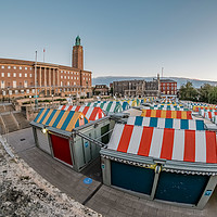 Buy canvas prints of A view over Norwich outdoor market by Chris Yaxley