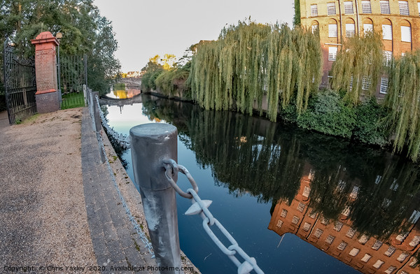 Wide angle view of the footpath along the River We Picture Board by Chris Yaxley