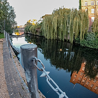 Buy canvas prints of Wide angle view of the footpath along the River We by Chris Yaxley