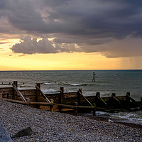 Buy canvas prints of Storm clouds over the North Sea by Chris Yaxley