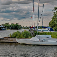 Buy canvas prints of A view down the River Thurne in the Norfolk Broads by Chris Yaxley