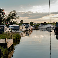 Buy canvas prints of Dusk at Thurne Dyke, Norfolk by Chris Yaxley