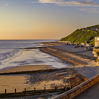 Buy canvas prints of A view over the promenade and beach in Cromer by Chris Yaxley