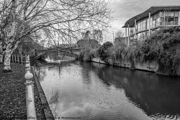 White Friars Bridge over the River Wensum bw Picture Board by Chris Yaxley