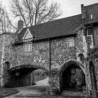 Buy canvas prints of Pulls Ferry, Norwich bw by Chris Yaxley