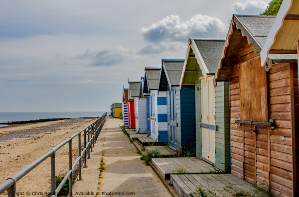 North Norfolk Beach huts in the seaside town of Cr Picture Board by Chris Yaxley