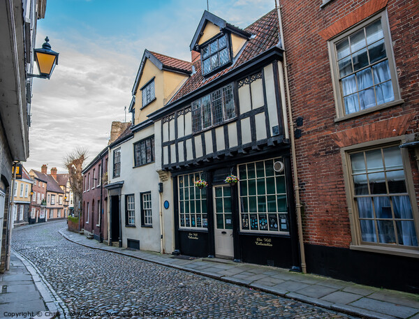 The oldest street in Norwich Picture Board by Chris Yaxley