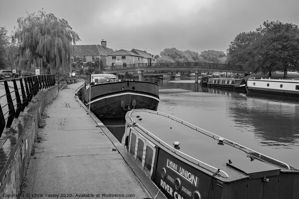 River Great Ouse, Ely bw Picture Board by Chris Yaxley