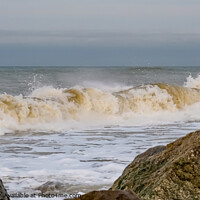 Buy canvas prints of Barrel waves on the Norfolk Coast by Chris Yaxley