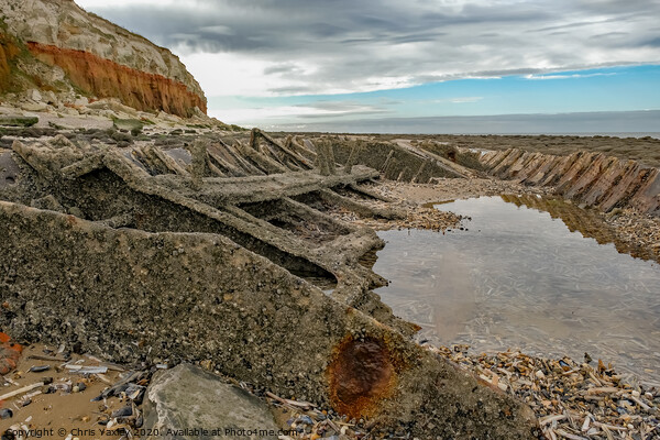  The remains of the beached Sheraton Trawler, Hunstanton Picture Board by Chris Yaxley