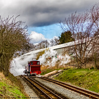 Buy canvas prints of The Mark Timothy steam train releasing pressure on by Chris Yaxley