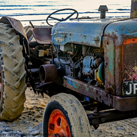 Buy canvas prints of Rusty coastal tractor by Chris Yaxley