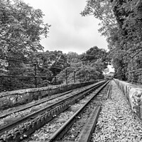 Buy canvas prints of Mount Snowdon Railway, Llanberis, North Wales. The rack and pinion railway track running up Mount Snowdon by Chris Yaxley